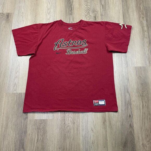 Houston Astros Shirt Mens XL Red MLB Baseball Nike Genuine Merchandise - Picture 1 of 10